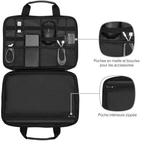 POCHETTE SLEEVE PC PORTABLE GUYDE AVEC POIGNEE 14'' NOIR