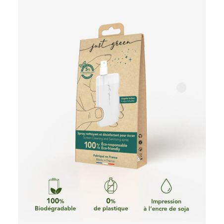 100% RECYCLED SCREEN CLEANER AND DISINFECTANT SPRAY