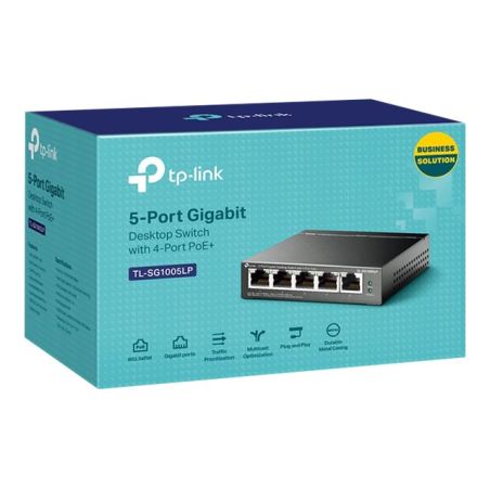 SWITCH TL-SG1005LP 5 PORTS SWITCH 4P POE+