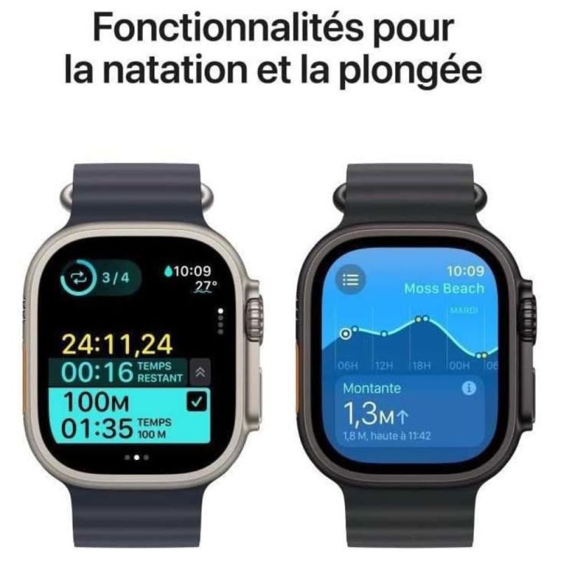 APPLE WATCH ULTRA 2 GPS + CEL49 MM TITANE NATUREL BRACELET ALPINE L