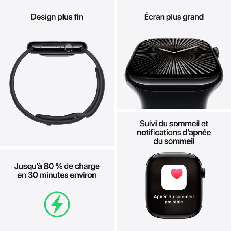 APPLE WATCH SERIES 10 GPS 46 MM ALU OR BOUCLE PRUNE