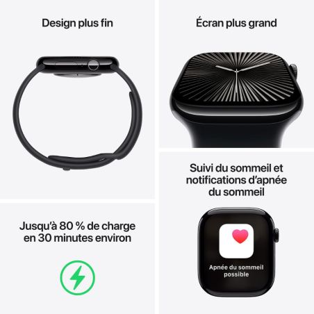 APPLE WATCH SERIES 10 GPS 46 MM ALU OR BOUCLE PRUNE