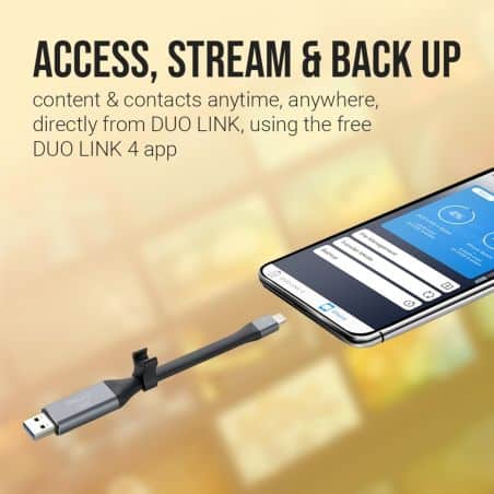 CLE OTG USB 3.0 USB A & LIGHTNING NOIR 64 GO