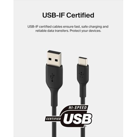 CABLE BOOST CHARGE USB-C VERS USB-A 1M NOIR