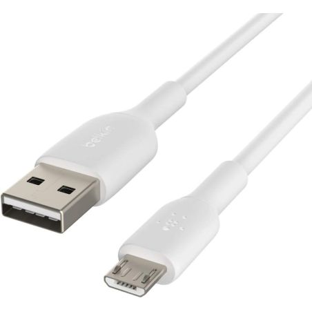 CABLE USB A VERS MICRO USB 1M/3.3FT BLANC