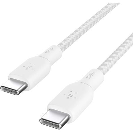 REINFORCED USB C TO USB C CABLE 3M WHITE