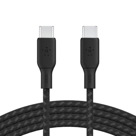 REINFORCED USB-C TO USB-C CABLE 2M BLACK