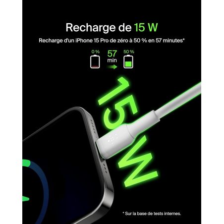 CABLE USB A VERS USB C 3M BLANC