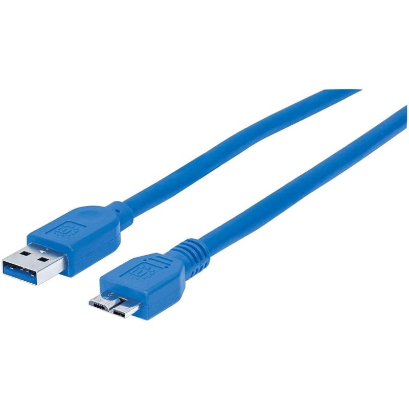 CABLE USB 3M/10FT BLEU