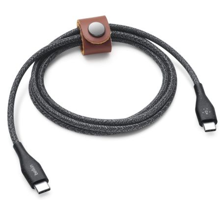 CABLE DURATEK USB C VERS USB C NOIR - 1.2M