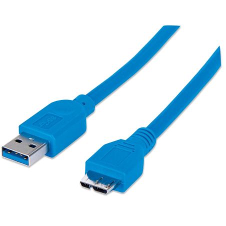 CABLE USB 2M/6.6FT BLEU