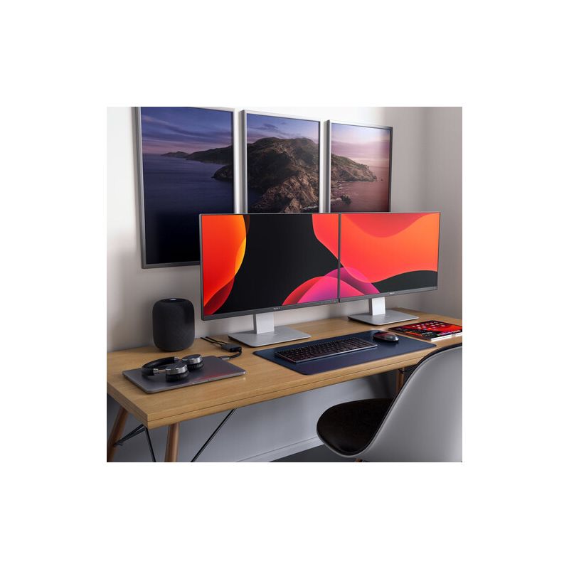 ADAPTATEUR DOUBLE HDMI DOUBLE USB-C GRIS SIDERAL