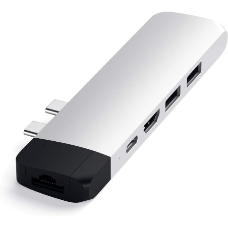 HUB USB-C VERS ETHERNET 4K HDMI 4K HDMI ARGENT