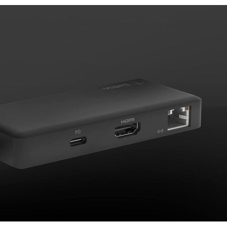 HUB USB-C MULTIMEDIA AVEC 3 USB-A/ HDMI 4K/ PORT ETHERNET - NOIR