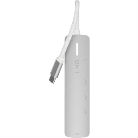 HUB MULTIPORTS USB-C 5-EN-1 140W AVEC HDMI 4K GRIS/BLANC