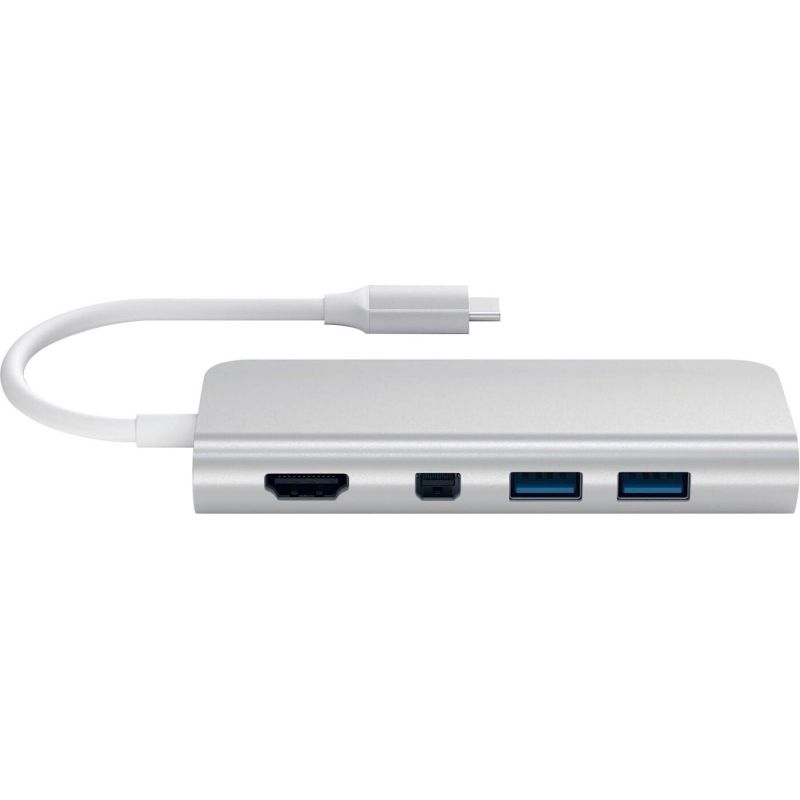 ADAPTATEUR MULTIMEDIA USB-C 8 PORTS 4K ARGENT