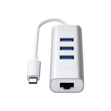 HUB USB-C 2 EN 1 ARGENT