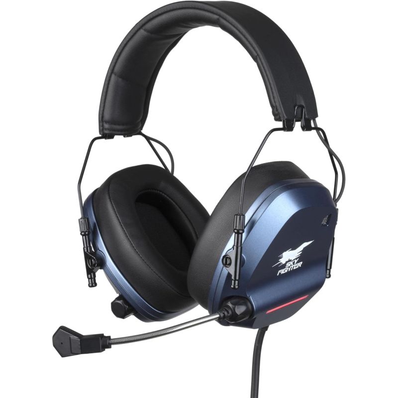 SKYFIGHTER ONE BLACK AND BLUE GAMING HEADSET