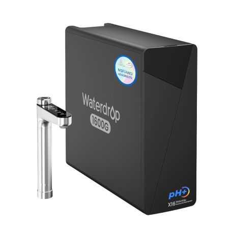 WATERDROP X16 REVERSE OSMOSIS SYSTEM WITH BRUSHED NICKEL SILVER FAUCET