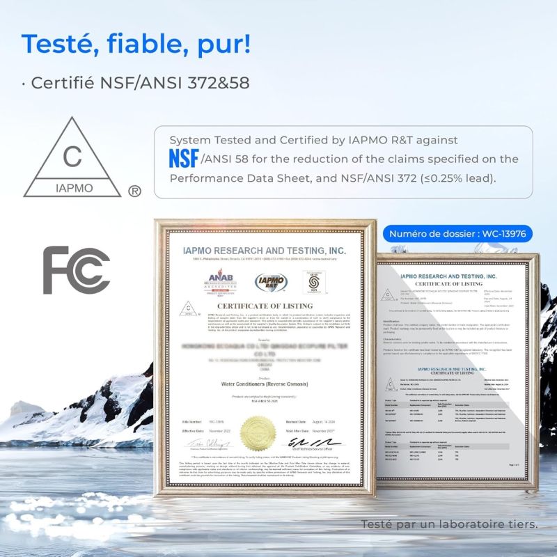 WATERDROP G800 X8 REVERSE OSMOSIS SYSTEM WITH FAUCET