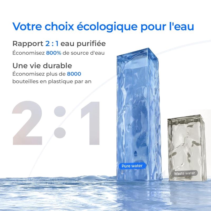 WATERDROP G800 X8 REVERSE OSMOSIS SYSTEM WITH FAUCET