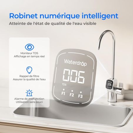 WATERDROP G800 X8 REVERSE OSMOSIS SYSTEM WITH FAUCET