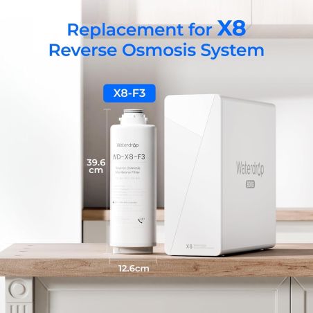 F3 SYSTEM WATERDROP G800 X8 REVERSE OSMOSIS REPLACEMENT FILTER (24 MONTHS)