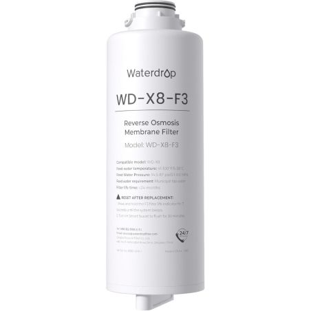 F3 SYSTEM WATERDROP G800 X8 REVERSE OSMOSIS REPLACEMENT FILTER (24 MONTHS)