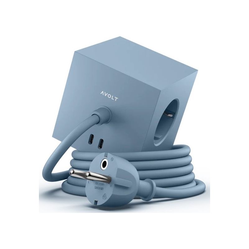 MULTIPRISE AVEC USB/MAGNET ET CABLE 1.8M BLEU OCEAN