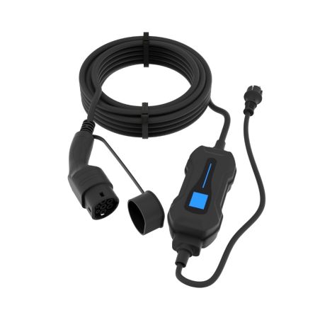 CABLE DE CHARGE IRVE MONOPHASE AVEC BOITIR 10A 5M NOIR