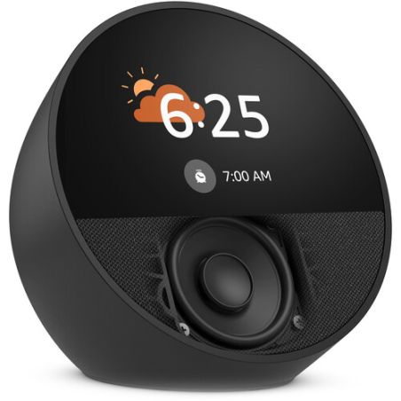 ECHO SPOT 2024 CONNECTED ALARM CLOCK WITH ALEXA BLACK