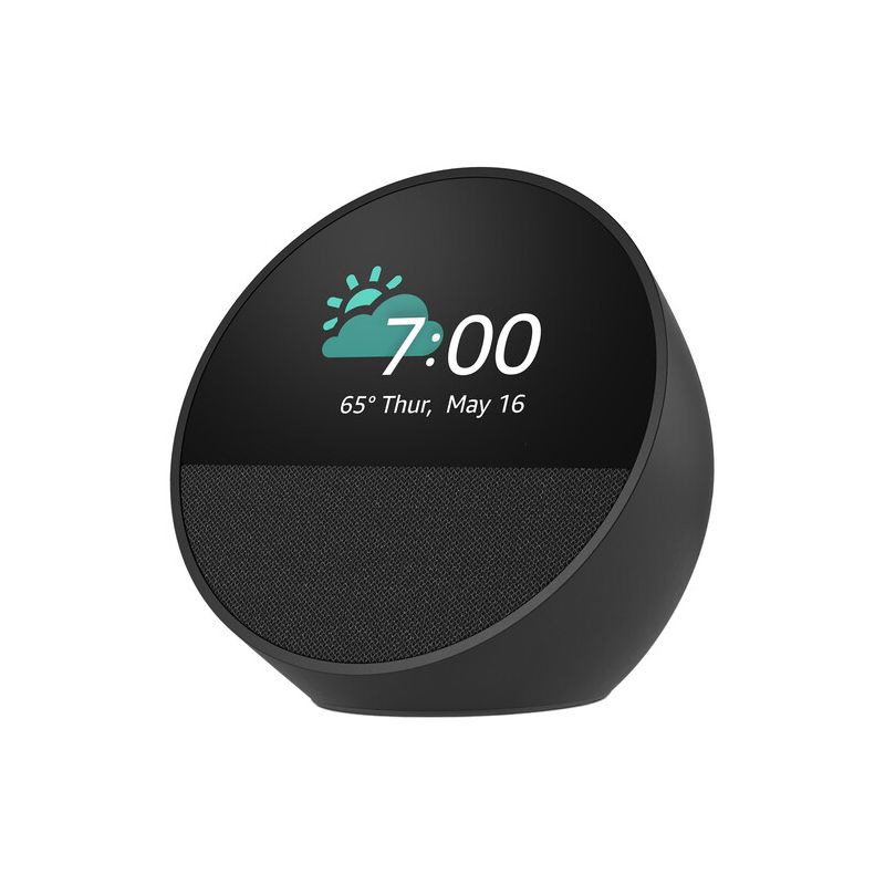 ECHO SPOT 2024 CONNECTED ALARM CLOCK WITH ALEXA BLACK