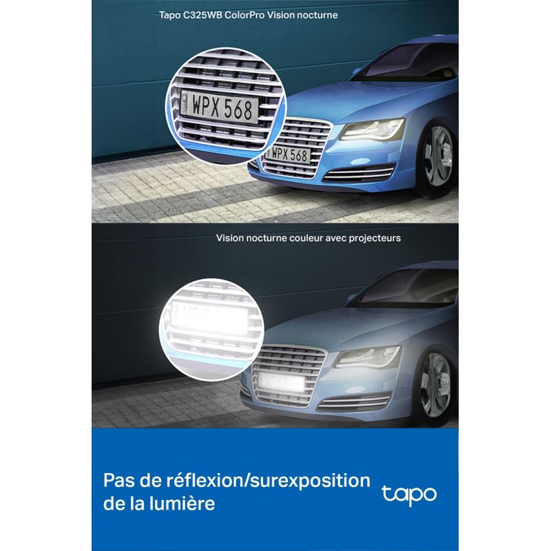 CAMERA EXTERIEURE MOTORISE 360° NOCTURNE TAPO C325WB