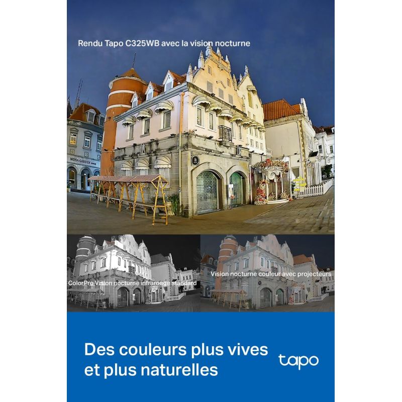 CAMERA EXTERIEURE MOTORISE 360° NOCTURNE TAPO C325WB