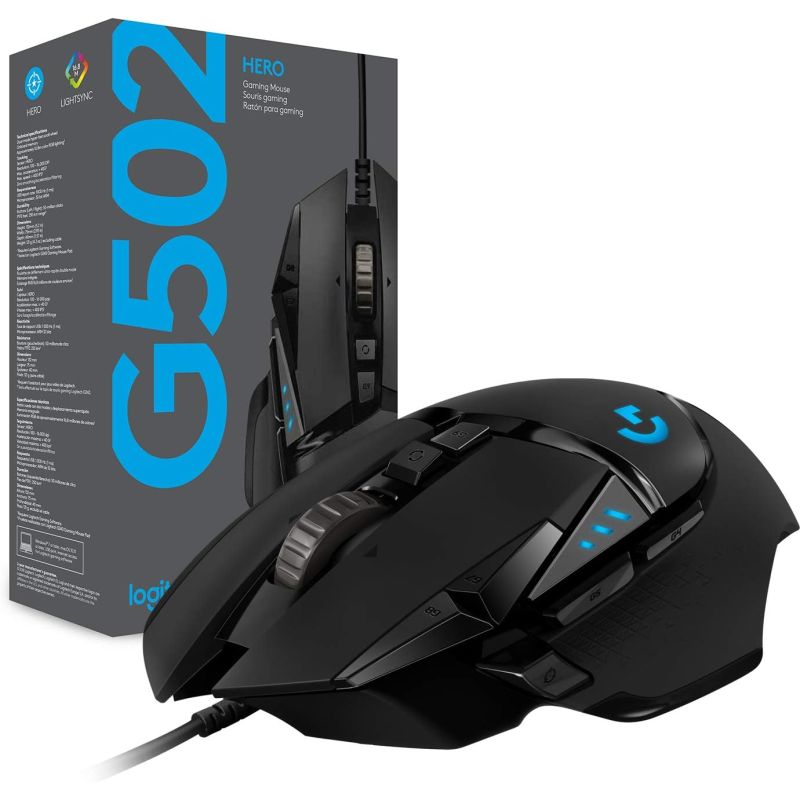 SOURIS GAMING FILAIRE G502HERO RGB NOIR