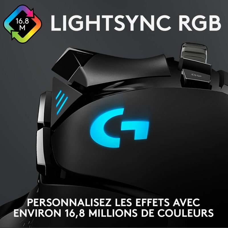 SOURIS GAMING FILAIRE G502HERO RGB NOIR
