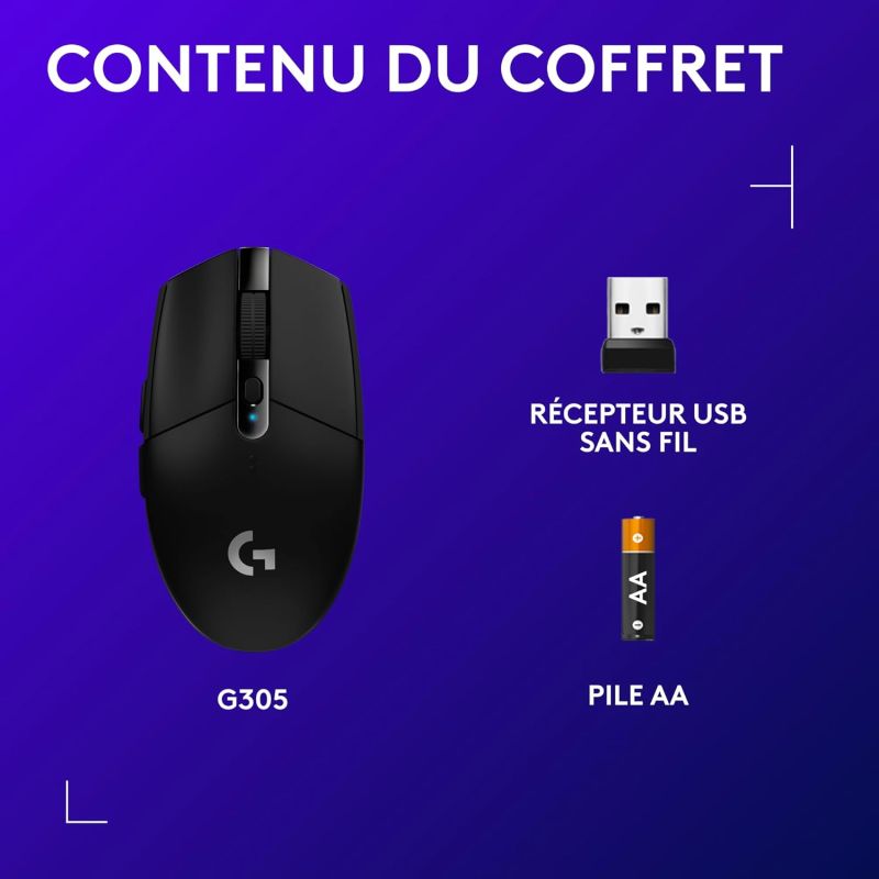 G305 LIGHTSPEED GAMING WIRELESS MOUSE BLACK