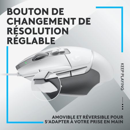 SOURIS GAMER FILAIRE G502 X BLANC