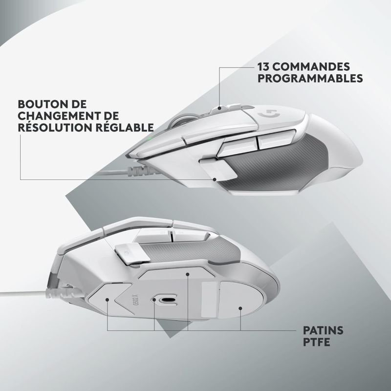 G502 X WHITE WIRED GAMING MOUSE