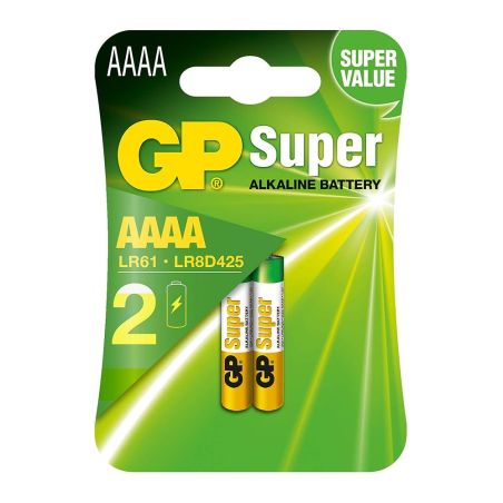 GP25A LR61 1.5V SUPER ALKALINE AAAA BATTERY (X2)