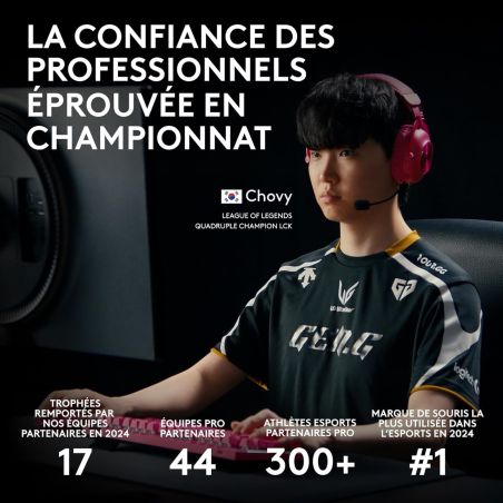 SOURIS SANS FIL GAMING PRO 2 LIGHTSPEED NOIR