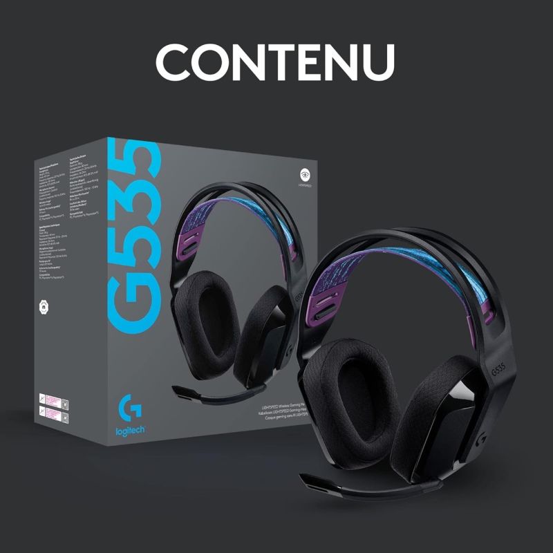 G535 LIGHTSPEED WIRELESS GAMING HEADSET PS/PC BLACK