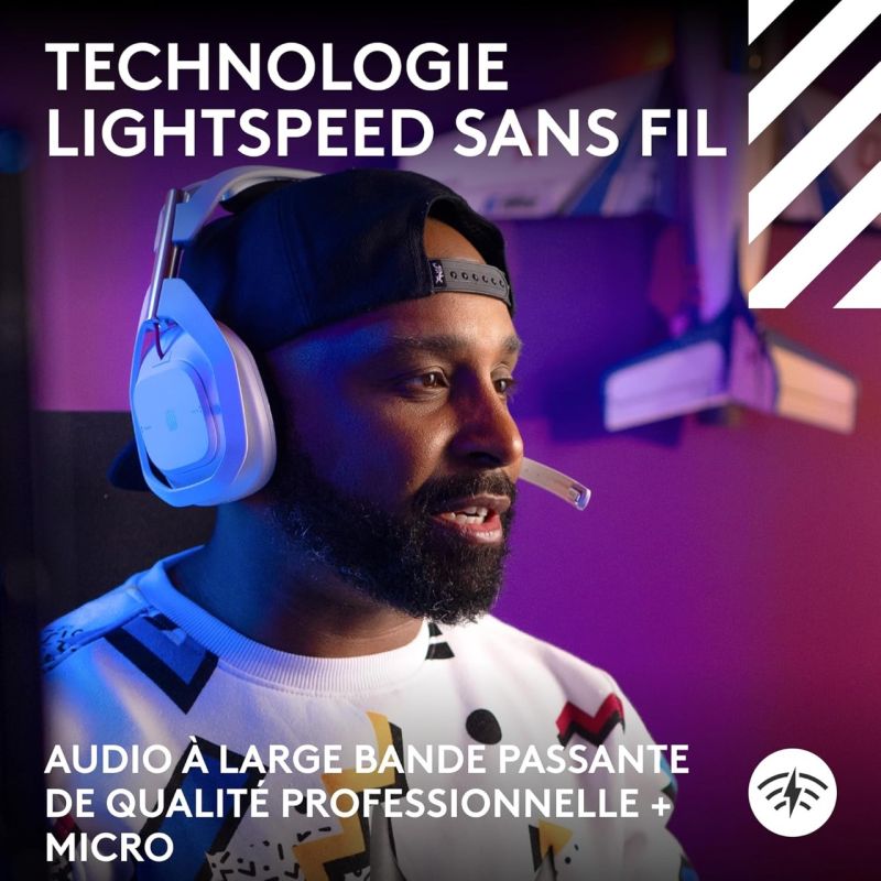 CASQUE GAMER SANS FIL G ASTRO A50 X LIGHTSPEED BLANC
