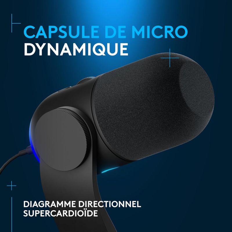 YETI GX RGB LIGHTSYNC MICROPHONE BLACK