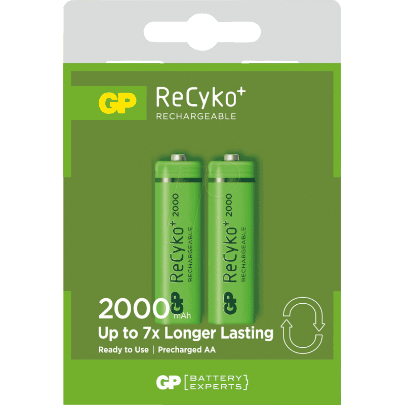 LOT DE 2 PILES RECHARGEABLES RECYKO PLUS
