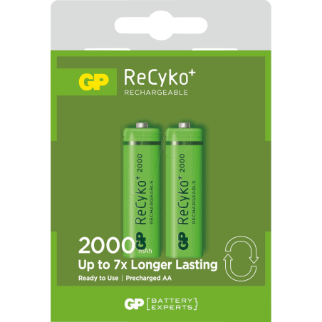 LOT DE 2 PILES RECHARGEABLES RECYKO PLUS