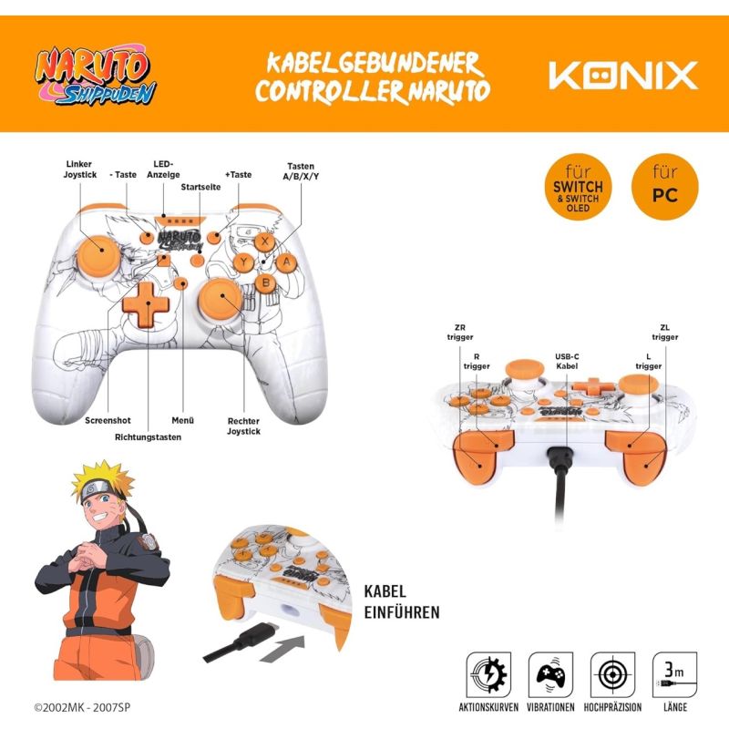 MANETTE SWITCH FILAIRE NARUTO BLANC