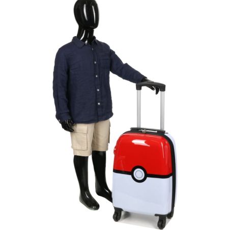 VALISE CABINE RIGIDE POKEMON POKEBALL 54CM