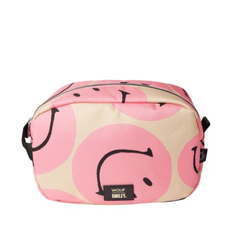 TROUSSE DE TOILETTE LARGE 29.5CM SMILEY PINK