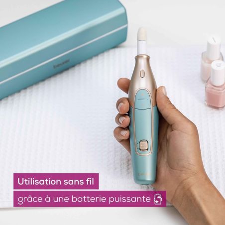 KIT DE MANUCURE/PEDICURE ELECTRIQUE BLEU